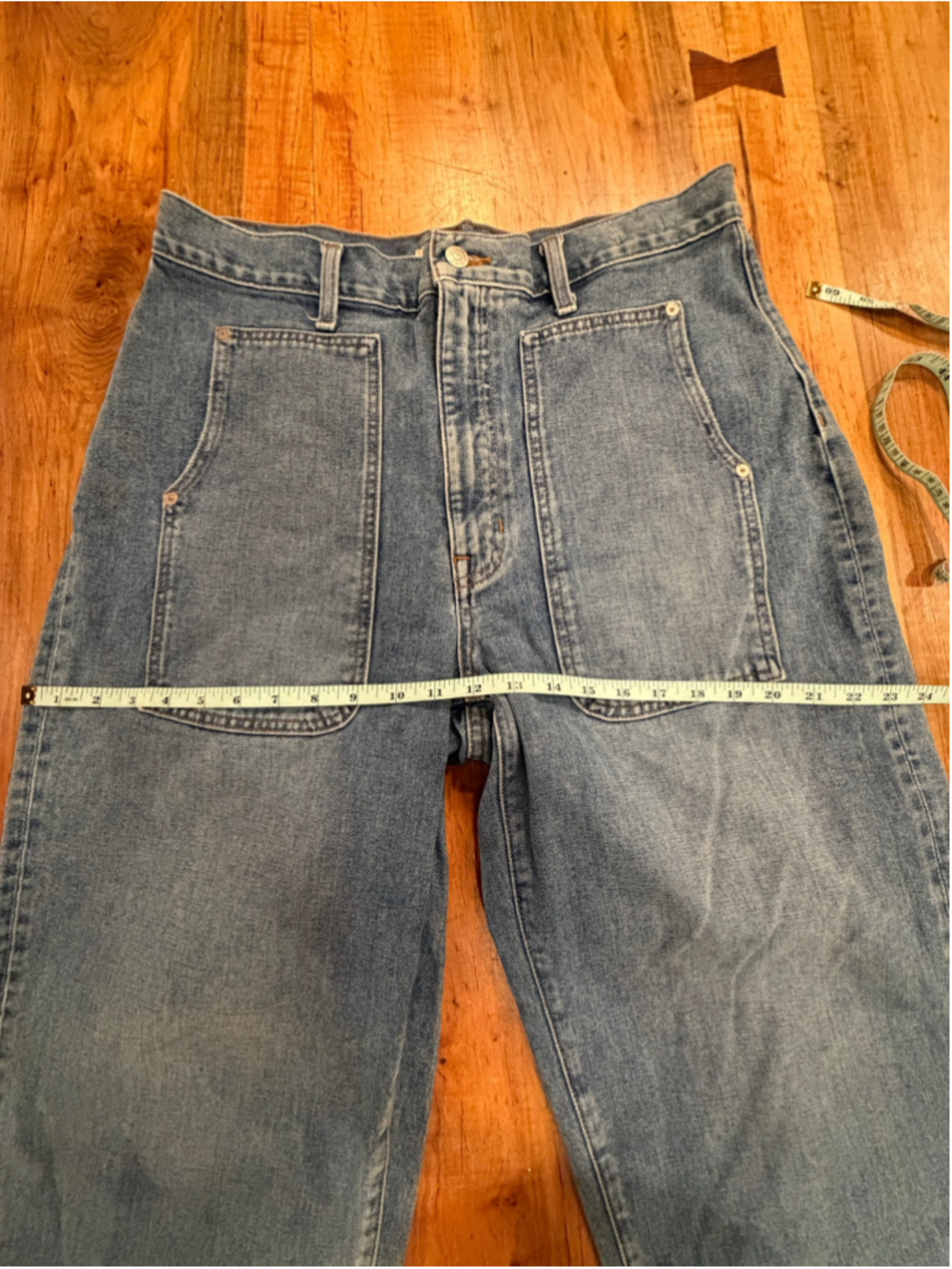 Madewell Balloon Jeans High Rise Wide Leg Utility Pocket Ankle Denim Pants Size - Picture 9 of 10